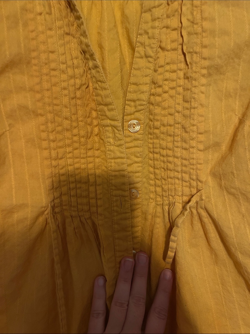 Yellow Short-Sleeve Ruffled Tunic - Picture 3 of 7